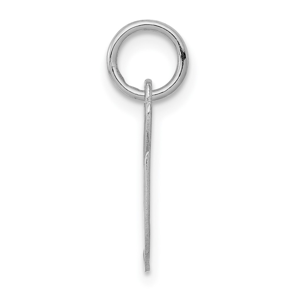 Sterling Silver Rhodium-plated Fancy Script Letter G Initial Charm (QC5086G)