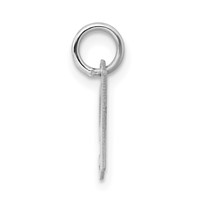 Sterling Silver Rhodium-plated Fancy Script Letter H Initial Charm view 2