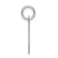 Sterling Silver Rhodium-plated Fancy Script Letter I Initial Charm view 2