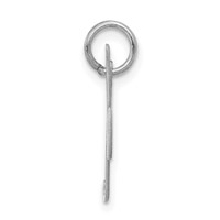 Sterling Silver Rhodium-plated Fancy Script Letter K Initial Charm view 2