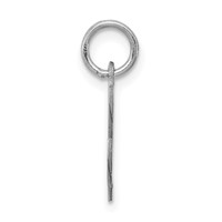 Sterling Silver Rhodium-plated Fancy Script Letter L Initial Charm view 2
