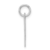 Sterling Silver Rhodium-plated Fancy Script Letter M Initial Charm view 2