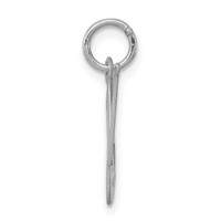 Sterling Silver Rhodium-plated Fancy Script Letter N Initial Charm view 2