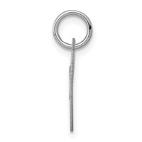 Sterling Silver Rhodium-plated Fancy Script Letter O Initial Charm view 2