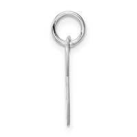 Sterling Silver Rhodium-plated Fancy Script Letter P Initial Charm view 2