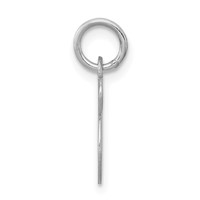 Sterling Silver Rhodium-plated Fancy Script Letter S Initial Charm view 2