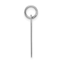 Sterling Silver Rhodium-plated Fancy Script Letter V Initial Charm view 2