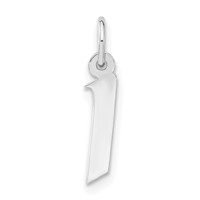 Sterling Silver Small Artisan Block Initial I Charm view 1