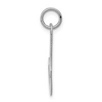 Sterling Silver Rhodium-plated Fancy Script Letter a Initial Charm view 2