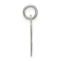 Sterling Silver Rhodium-plated Fancy Script Letter C Initial Charm view 2