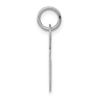 Sterling Silver Rhodium-plated Fancy Script Letter E Initial Charm view 2