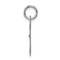 Sterling Silver Rhodium-plated Fancy Script Letter F Initial Charm view 2