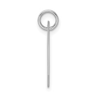 Sterling Silver Rhodium-plated Fancy Script Letter H Initial Charm view 2