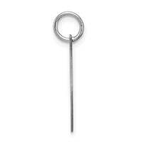 Sterling Silver Rhodium-plated Fancy Script Letter I Initial Charm view 2