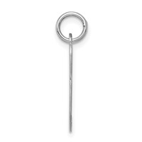 Sterling Silver Rhodium-plated Fancy Script Letter P Initial Charm view 2