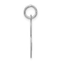 Sterling Silver Rhodium-plated Fancy Script Letter R Initial Charm view 2