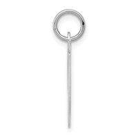 Sterling Silver Rhodium-plated Fancy Script Letter T Initial Charm view 2