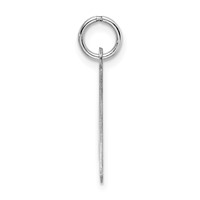 Sterling Silver Rhodium-plated Artisan Block Letter a Initial Charm view 2