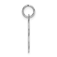 Sterling Silver Rhodium-plated Artisan Block Letter B Initial Charm view 2