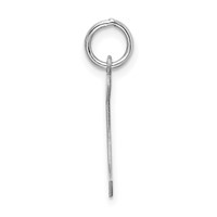 Sterling Silver Rhodium-plated Artisan Block Letter C Initial Charm view 2