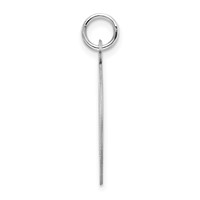 Sterling Silver Rhodium-plated Artisan Block Letter D Initial Charm view 2