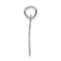 Sterling Silver Rhodium-plated Artisan Block Letter G Initial Charm view 2