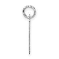 Sterling Silver Rhodium-plated Artisan Block Letter I Initial Charm view 2