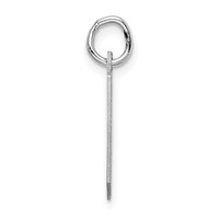 Sterling Silver Rhodium-plated Artisan Block Letter J Initial Charm view 3