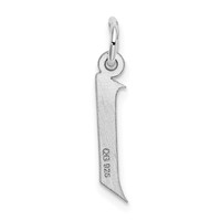 Sterling Silver Rhodium-plated Artisan Block Letter J Initial Charm view 4