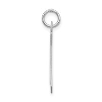 Sterling Silver Rhodium-plated Artisan Block Letter M Initial Charm view 2