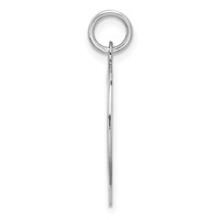 Sterling Silver Rhodium-plated Artisan Block Letter O Initial Charm view 2