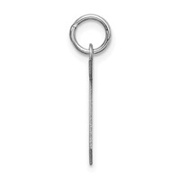 Sterling Silver Rhodium-plated Artisan Block Letter T Initial Charm view 2