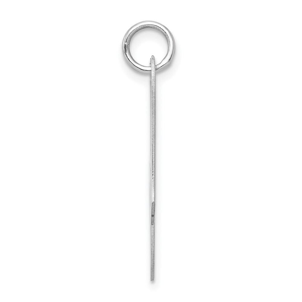 Sterling Silver Rhodium-plated Fancy Script Letter A Initial Charm (QC5090A)