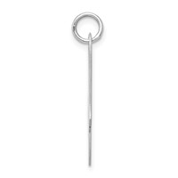 Sterling Silver Rhodium-plated Fancy Script Letter a Initial Charm view 2