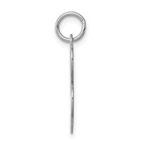 Sterling Silver Rhodium-plated Fancy Script Letter B Initial Charm view 2