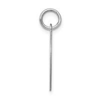 Sterling Silver Rhodium-plated Fancy Script Letter D Initial Charm view 2