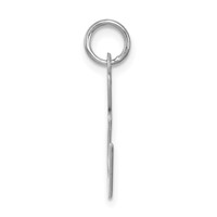 Sterling Silver Rhodium-plated Fancy Script Letter E Initial Charm view 2