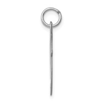 Sterling Silver Rhodium-plated Fancy Script Letter F Initial Charm view 2