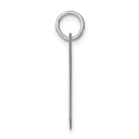 Sterling Silver Rhodium-plated Fancy Script Letter H Initial Charm view 2