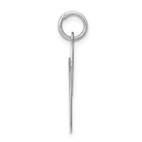 Sterling Silver Rhodium-plated Fancy Script Letter O Initial Charm view 2