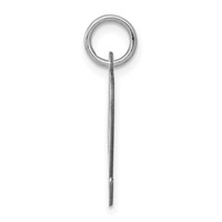 Sterling Silver Rhodium-plated Fancy Script Letter Q Initial Charm view 2