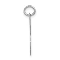 Sterling Silver Rhodium-plated Fancy Script Letter R Initial Charm view 2