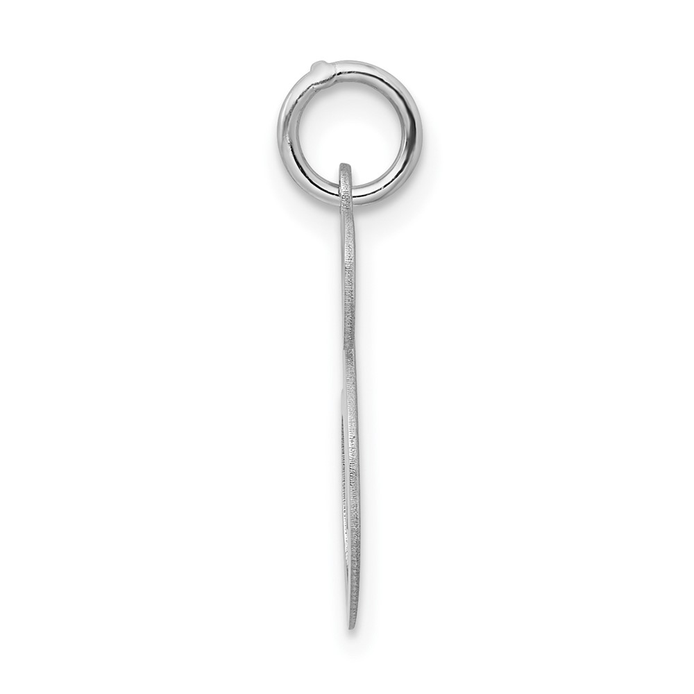 Sterling Silver Rhodium-plated Fancy Script Letter S Initial Charm (QC5090S)