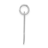 Sterling Silver Rhodium-plated Fancy Script Letter U Initial Charm view 2