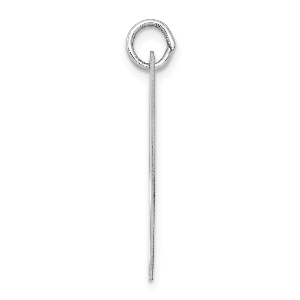Sterling Silver Rhodium-plated Fancy Script Letter Y Initial Charm (QC5090Y)