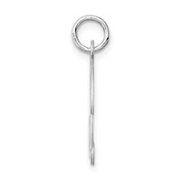 Sterling Silver Rhodium-plated Fancy Script Letter Z Initial Charm view 2