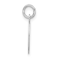Sterling Silver Bubble Block Initial D Charm view 2