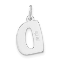 Sterling Silver Bubble Block Initial D Charm view 4