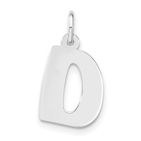 Sterling Silver Bubble Block Initial D Charm view 1