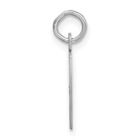 Sterling Silver Bubble Block Initial F Charm view 2